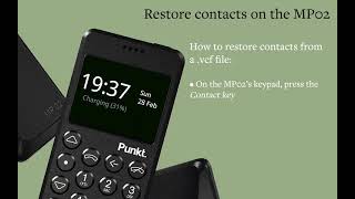 Punkt MP02  Restore Contacts with Windows [upl. by Nada224]