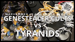 Warhammer 40K Battle Report  Genestealer Cults vs Tyranids [upl. by Reeves]