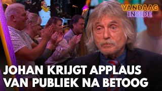 Johan krijgt applaus na betoog over Kick Out Zwarte Piet en Extinction Rebellion  VANDAAG INSIDE [upl. by Arymat]