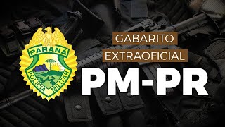 Gabarito Extraoficial PM PR  AlfaCon AO VIVO [upl. by Obie932]