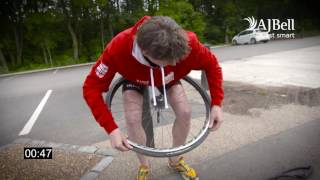 AJ Bell triathlon tips The bike – puncture challenge [upl. by Caylor]