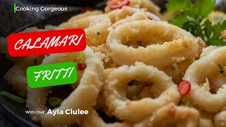 How to Make Calamari Fritti  Italian Crispy Fried Calamari Rings at Home [upl. by Areht]