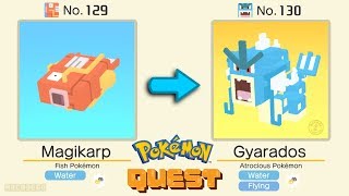 Pokémon Quest Magikarp Evolved Into Gyarados  Pokémon Evolution Tips and Guides [upl. by Emilee]