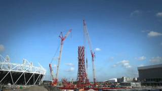 ArcelorMittal Orbit under construction on the Olympic Park May 2011 [upl. by Merle]