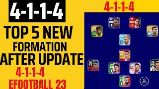 4114 amp TOP 5 NEW FORMATIONS UPDATE eFOOTBALL 2023 MOBILE 4114 available [upl. by Itsirhc]