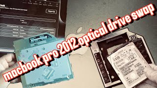 My old macbook pro 2012 change a dvd drive and install hdd [upl. by Nailliw]