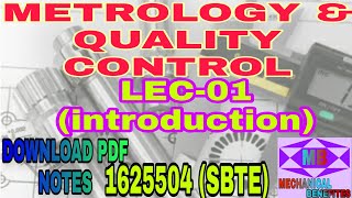 Metrology amp quality control Lec1introduction What is metrology quality control  Hindi [upl. by Yniattirb]