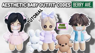 HOW TO BECOME A CUTE BABY  AESTHETIC BABY OUTFIT CODES FOR BERRY AVENUE AND BLOXBURG TUTORIAL 👶✨️ [upl. by Alpers937]