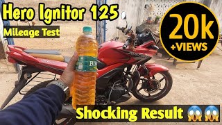 Mileage Test of Hero Ignitor 125 Unexpected amp Shocking Result😱😱  mileagetest ignitor  FJP Vlogs [upl. by Jansen]