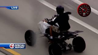 Police chase wrong way driving ATV across MiamiDade and Broward [upl. by Euginimod260]