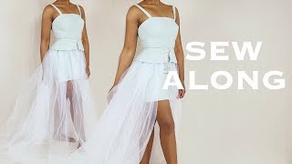 2in1 Part 2 Detachable Tulle Skirt Sew Along Tutorial [upl. by Una]