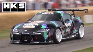 700HP 2JZ Toyota GR Supra Drift by HKS  Nob Taniguchi at Goodwood FOS 2019 [upl. by Sykleb]