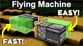 How to Make a FLYING MACHINE in Minecraft BedrockJava 121 Easy Minecraft 121 Redstone Tutorial [upl. by Lauralee]