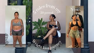 Rules amp Practices from My 50 Pound Weight Loss journey  A Vlog [upl. by Burford]