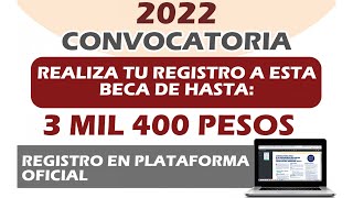 BECA de hasta 3 mil 400 pesos Convocatoria 2022 UACM Registro Dispobible [upl. by Lotsirk]