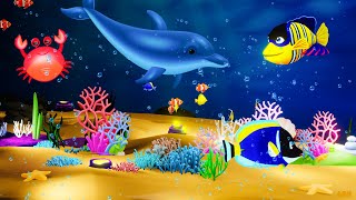 Bedtime Lullabies and Calming Undersea Animation 🐠 🐟 Baby Lullaby 🐢🦀 Sleep Music 💤 [upl. by Grand]