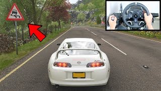 Forza Horizon 4 Drifting Toyota Supra Steering Wheel  Shifter Gameplay [upl. by Liane]