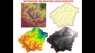 Watershed Delineation and Streams Generation using DEM Data in ArcGIS Software [upl. by Ynogoham]