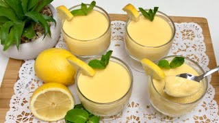 Vous avez un citron 🍋 Faites ce dessert rafraîchissant au Citron en quelques minutes⏱👌sans oeufs [upl. by Sekofski]