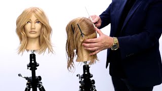 How To Cut a Tousled Long Bob Haircut  Full Step by Step [upl. by Anytsirhc602]