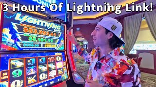 Over 3 Hours Of Lightning Link Slot Spins And Wins [upl. by Ney]