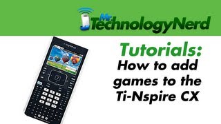 TINspire CX  CX CAS How to add games [upl. by Illyes805]