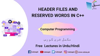 Header files and reserved words in C Computer Science Lecture  Sabaqpk [upl. by Seiuqram]