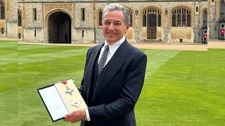 Disney CEO Bob Iger gets knighted honorably in a ceremony officiated by Prince William [upl. by Cita]