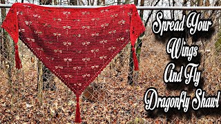 Learn To Crochet A Dragonfly Shawl Tutorial [upl. by Pantia]