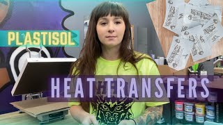 SCREEN PRINTING  Plastisol Ink heat transfers [upl. by Sams901]