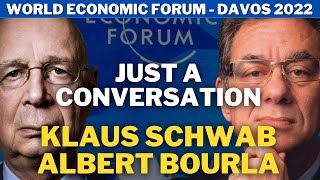 The Conversation  Klaus Schwab and Albert Bourla [upl. by Dori15]