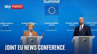 EU news conference on final day of summit [upl. by Anelagna]