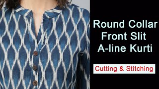 Round Collar Neck Cutting and Stitching  വളരെ എളുപ്പത്തിൽ തയ്ക്കാം  AdornHub [upl. by Dare]