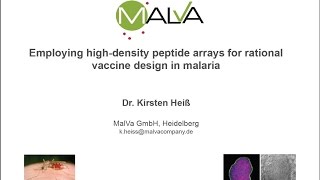 Webinar Employing high density peptide arrays for rational vaccine design in malaria [upl. by Aneeuqal467]