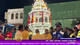 1 🔴 LIVE Silver Chariot Pilgrimage from KL to Batu Caves Happy Thaipusam 2024 [upl. by Kolb514]