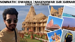 Somnath  Dwarka  Nageshwar  Gir National Park  Girnar Ropeway  2 Nights3 days Budget Itinerary [upl. by Audun]