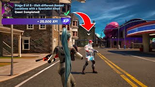 How to EASILY Visit different Named Locations with a Specialist hired in Fortnite [upl. by Deana]