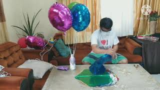 How to inflate Helium Foil Shaped Balloons  1227 November 22 2020 [upl. by Doralynn280]