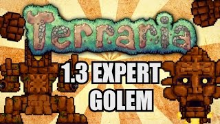 GOLEM EASY KILL GUIDE Terraria 13 Expert Solo [upl. by Norac]