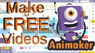 HOW TO MAKE FREE ANIMATION VIDEOS  Drag and Drop Animation Website  Animaker Review [upl. by Nnov]