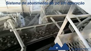 Mineratec  Sistema de abatimento de pó sistema de aspersão fogger system em operação [upl. by Cristionna]