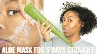 I Used Fresh Aloe Vera on My Face for 5 DAYS amp THIS HAPPENED [upl. by Gnolb]