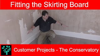 The Conservatory Refit part 3  How to fit skirting board [upl. by Adnalra]