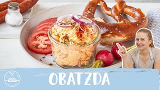 Obatzda 🥨  Original bayerisches Aufstrich Rezept zum Oktoberfest  Einfach Backen [upl. by Ocnarfnaig]