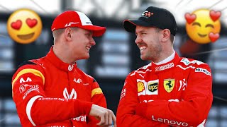 Sebastian Vettel and Mick Schumacher Moments [upl. by Okimuk40]