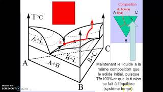 Diagramme de phase ternaire 1 fusion à léquilibre [upl. by Farris25]