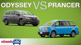 Honda Odyssey vs Tartan Prancer  Edmundscom Minivan Comparison Test [upl. by Anivas]