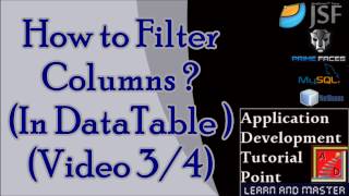 JSF Tutorials for beginners  Apply Custom Filter DataTable data In DataTable Part 34 [upl. by Boice]