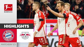 Kane To The Rescue  Bayern München  RB Leipzig 21  Highlights  Matchday 23 – Bundesliga 2324 [upl. by Koziel284]