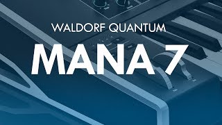 Waldorf Quantum demo  Extreme noodling with MANA7 Custom made preset by CO5MA [upl. by Chita]